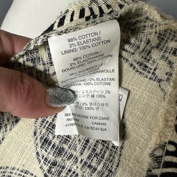 J Crew Polynesian Floral Fit and Flare Cotton Blend Dress Size 4 - Picture 8 of 8